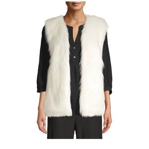 Faux White Fur Vest